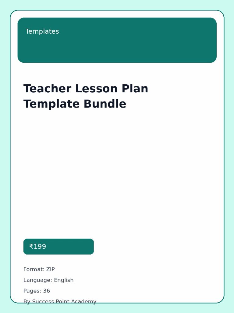Teacher Lesson Plan Template Bundle cover image