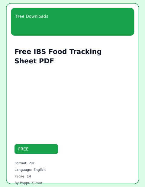 Free IBS Food Tracking Sheet PDF cover image
