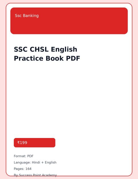 SSC CHSL English Practice Book PDF cover image