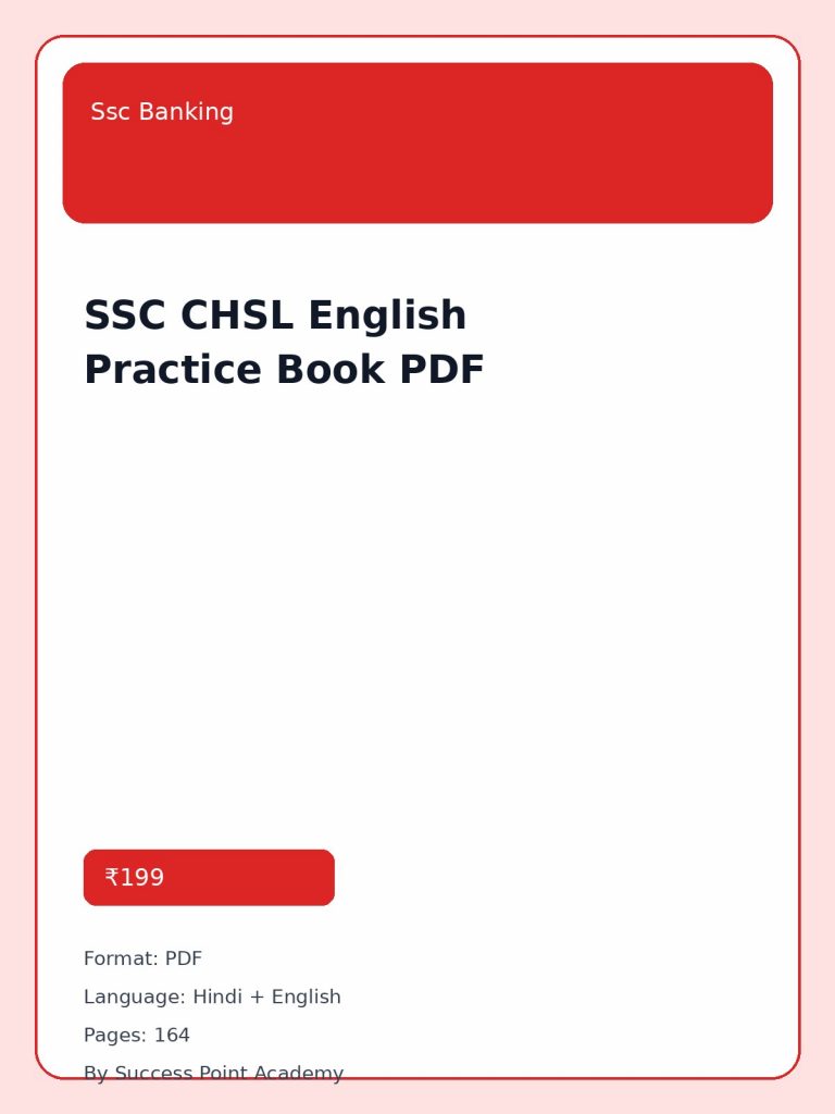 SSC CHSL English Practice Book PDF cover image