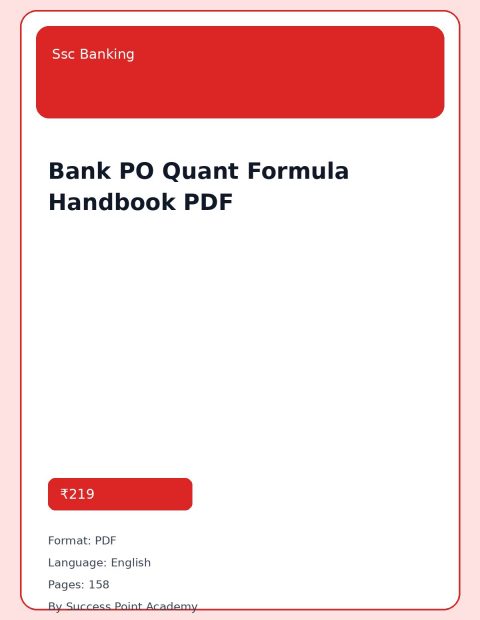 Bank PO Quant Formula Handbook PDF cover image