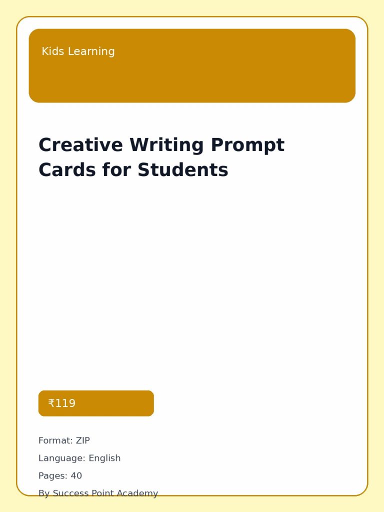 Creative Writing Prompt Cards for Students cover image